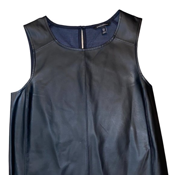 Banana Republic Faux Leather Blouse - Picture 1 of 3